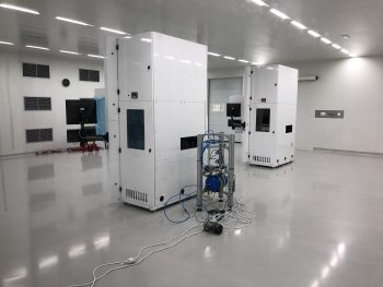 cleanroom met horizontale luchtstroom en esd gietvloer