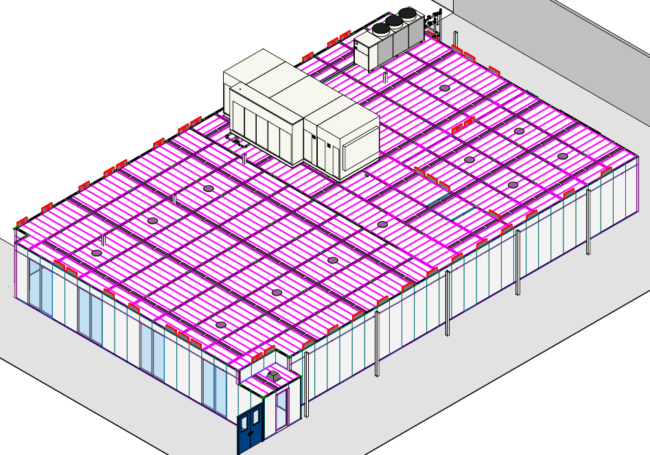 Rompa cleanroom ceiling